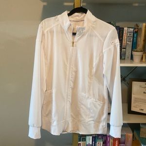 White scrub jacket lightly worn